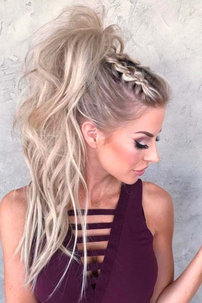 High Ponytail With Long Hair