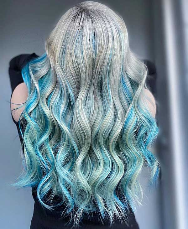 Blonde To Blue Ombre