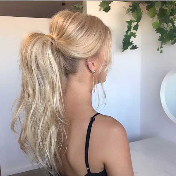 High Ponytail With Long Hair