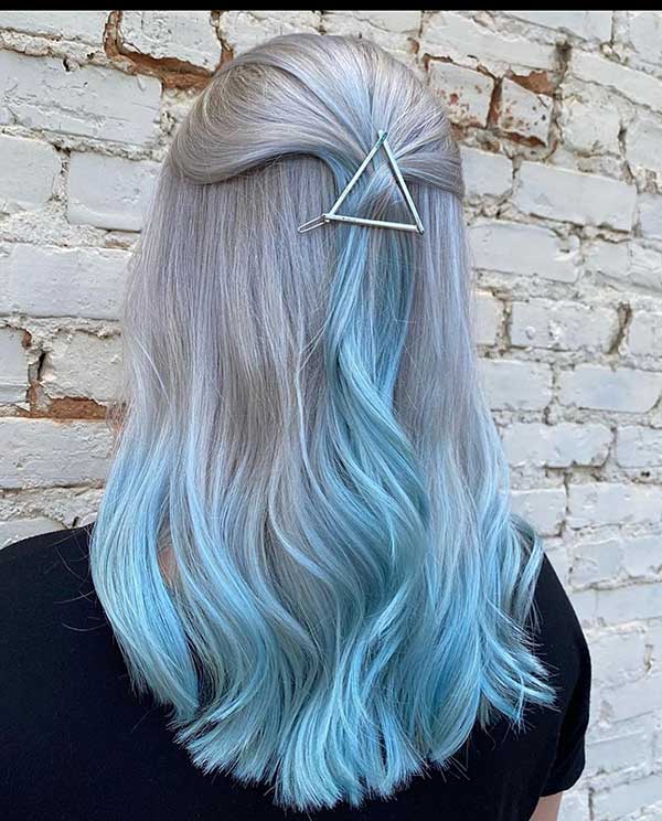 Blonde And Blue Ombre