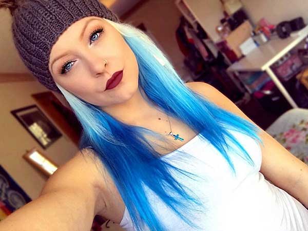 Blonde Blue Ombre Hair