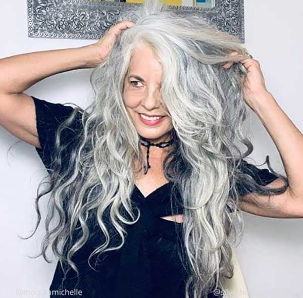 Curly Hairstyles For Grey Hair Over 60