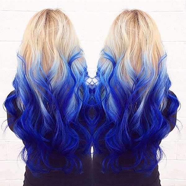 Blue To Blonde Ombre Hair